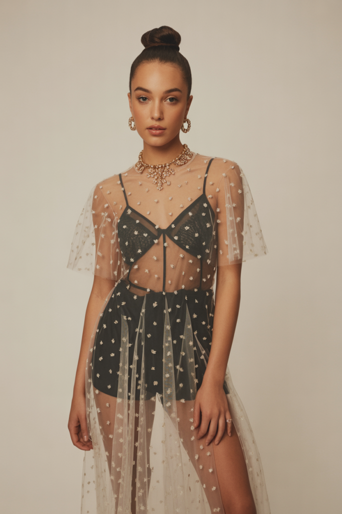 Sheer Dress + Slip Lining
