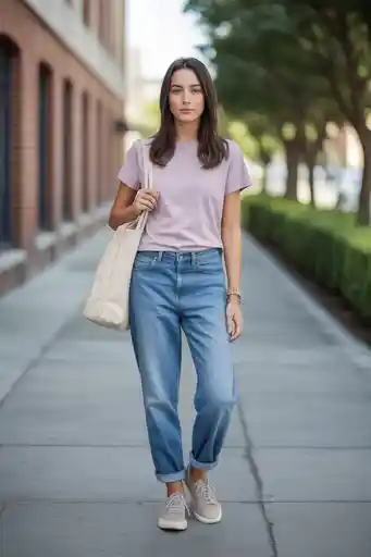 Simple Tee + Layered Accessories