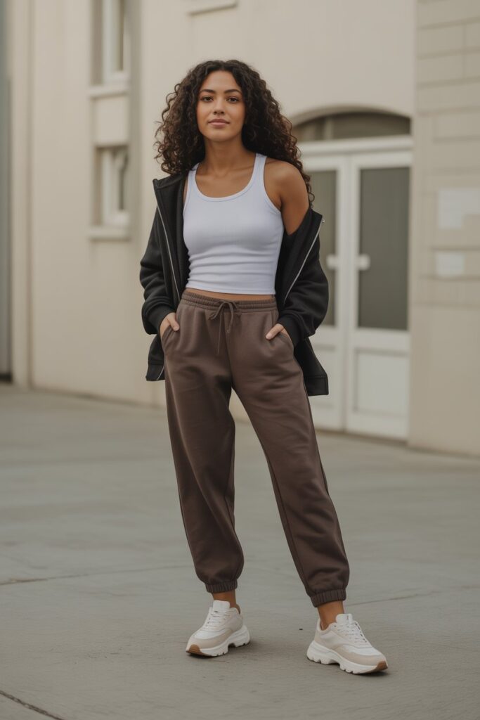Tank Top + Joggers + Chunky Sneakers