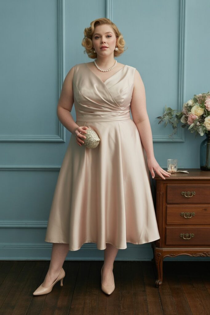 Tea-Length Dress For Vintage Glam