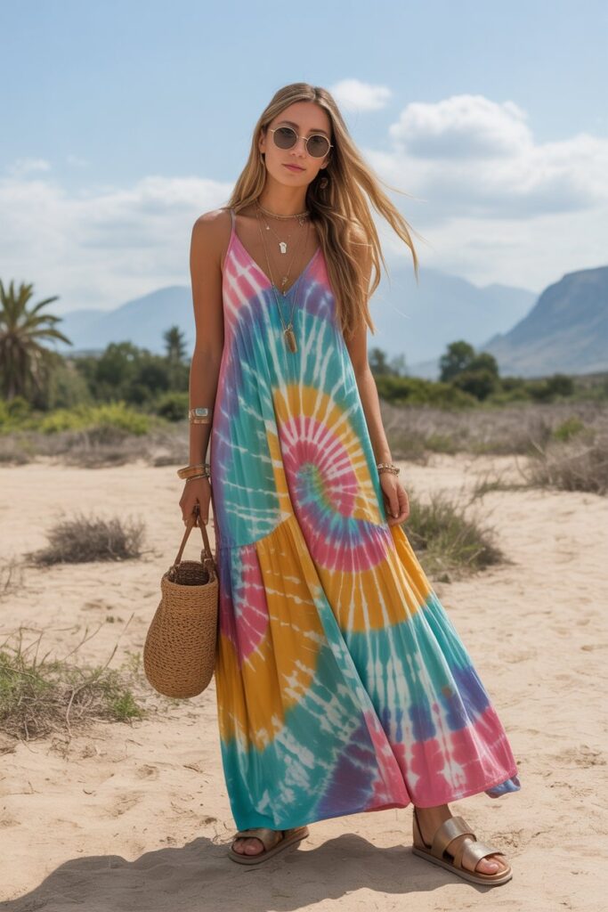 Tie-Dye Maxi Dress
