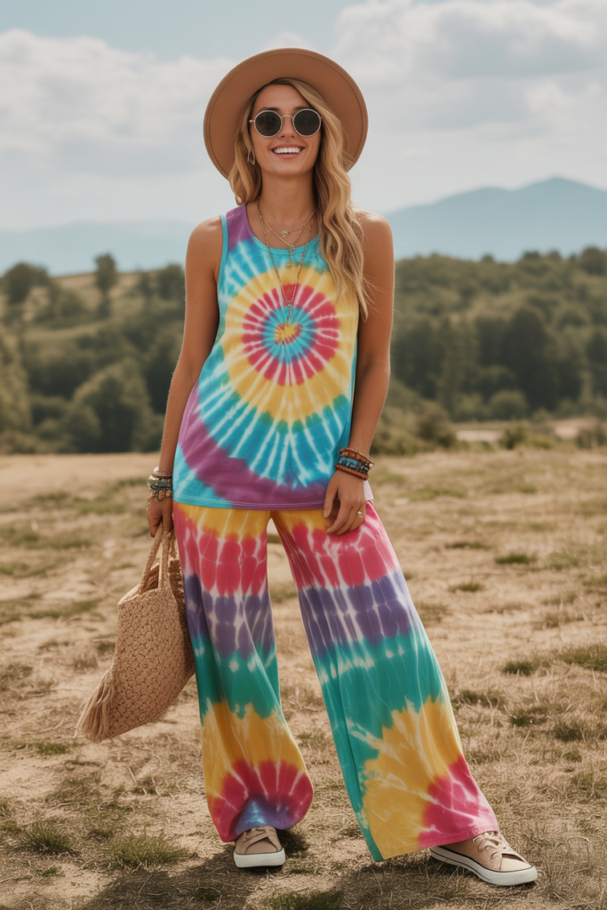 Tie-Dye Tank + Flowy Pants