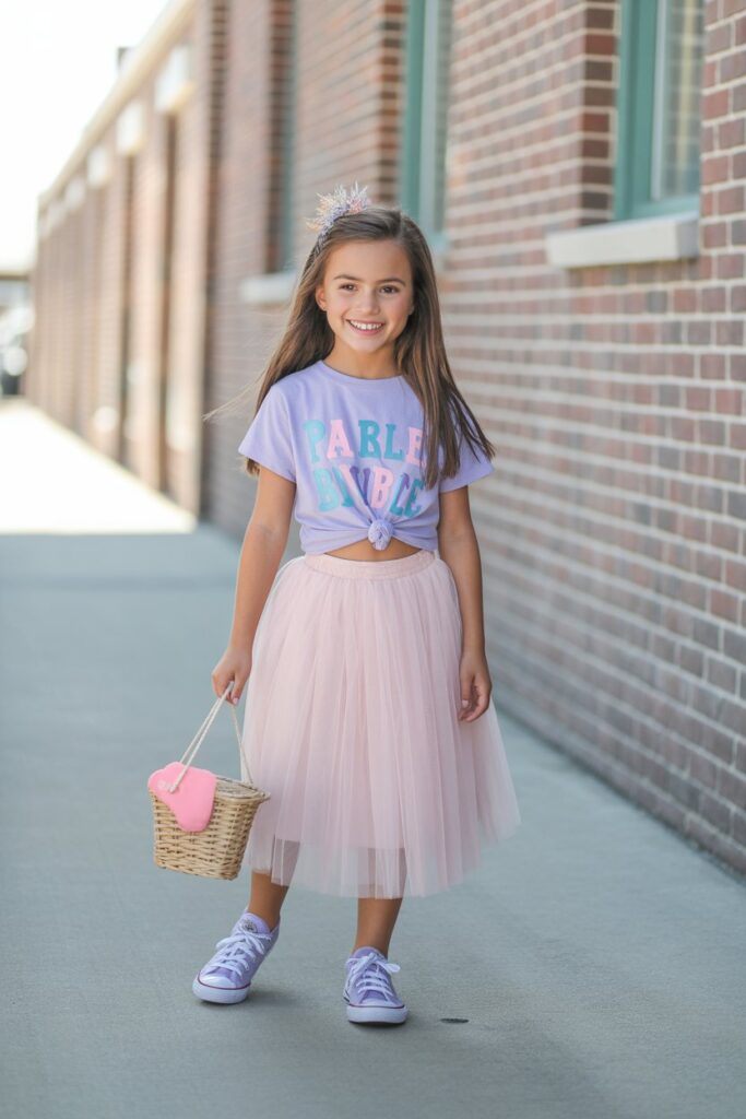 Tulle Skirt + Graphic Tee