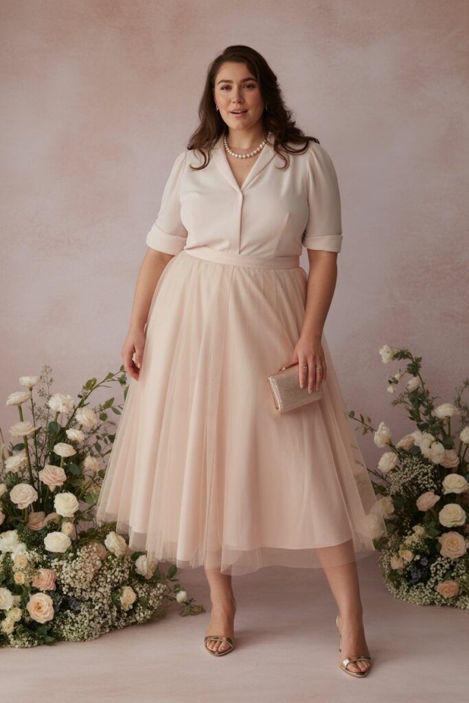 Tulle Skirt With A Fitted Top