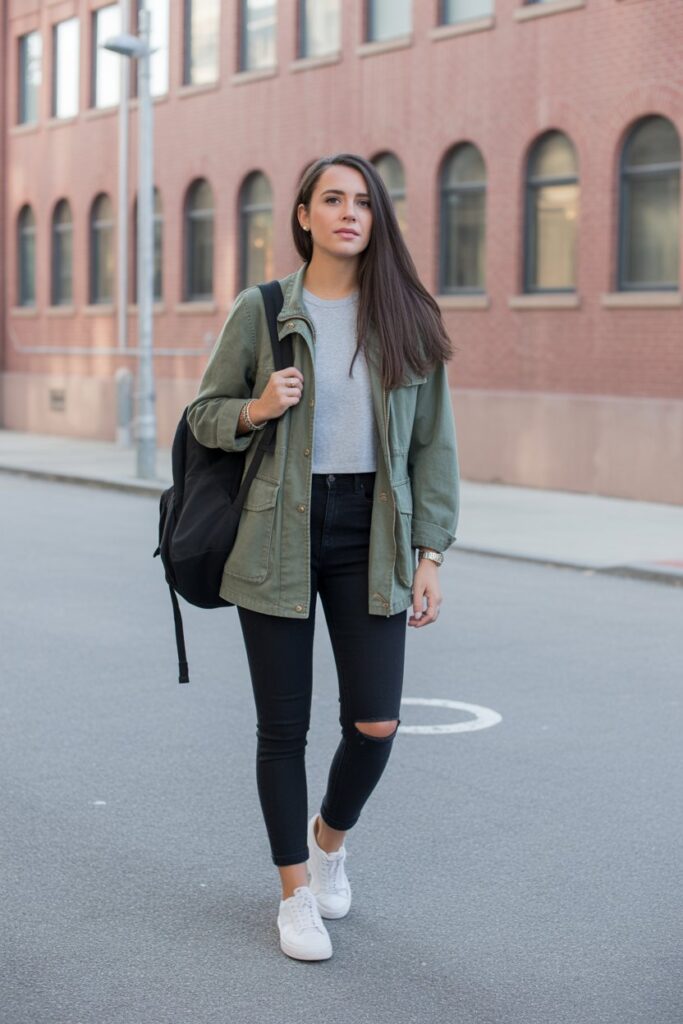 Utility Jacket + Black Jeans