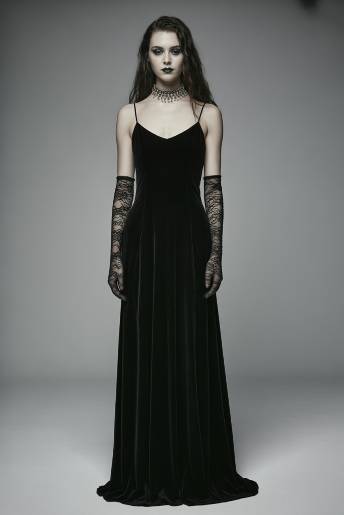 Velvet Gown + Statement Choker