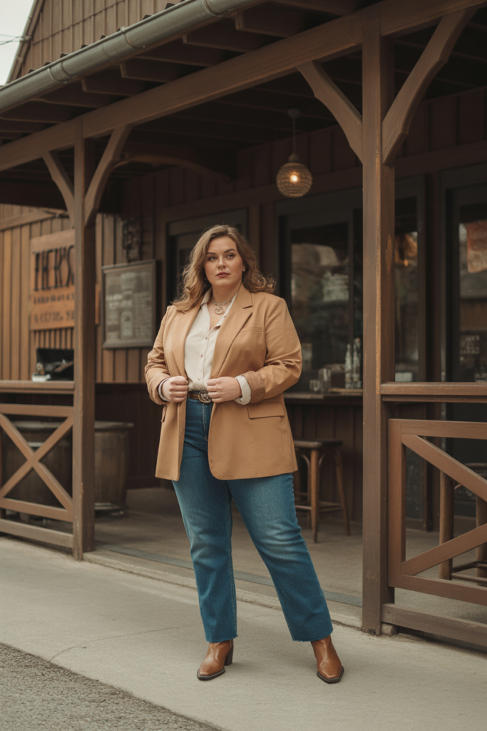 Western Blazer + Jeans For Polished Cowgirl Style